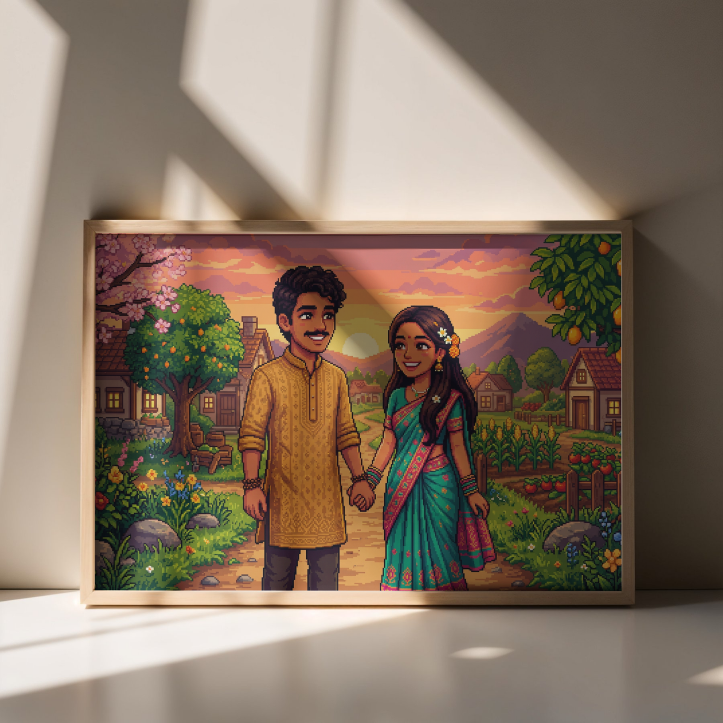 Pixel Vow Couple Portrait Digital Softcopy