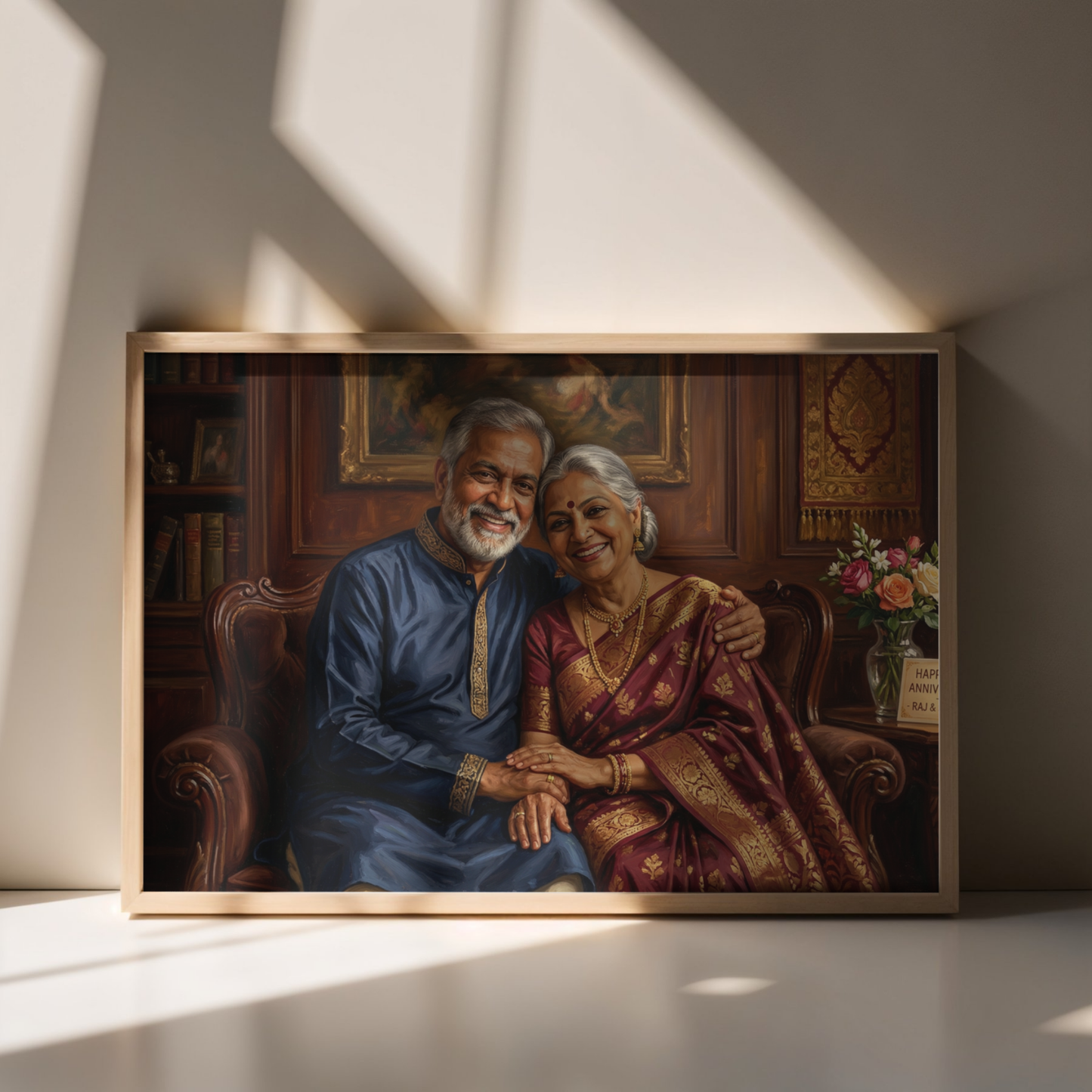 Golden Years Senior Parents Anniversary Portrait Print