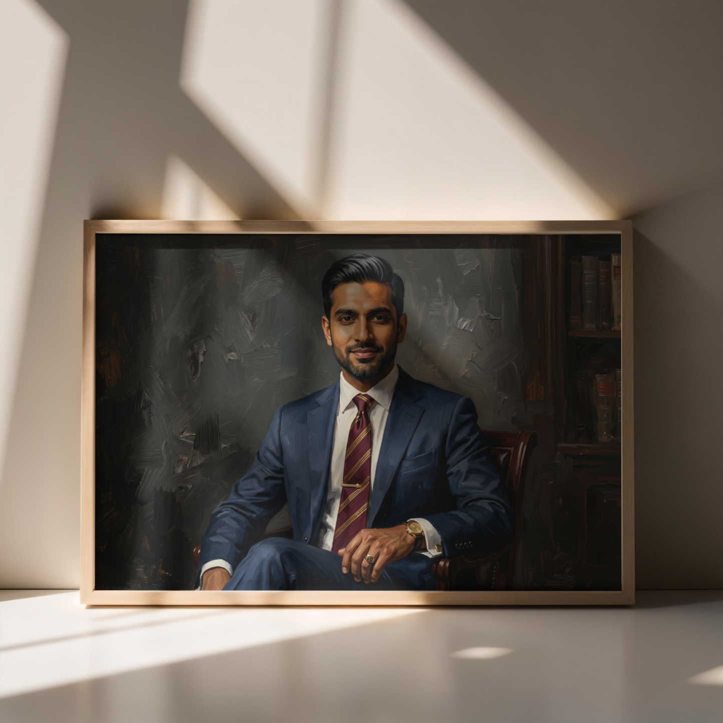Studio Glow Professional Headshot Reimagined in Art Print