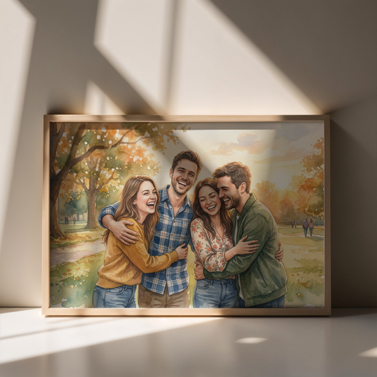 Bon Voyage Farewell Tribute Group Portrait Print