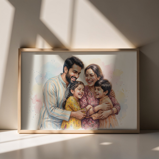 Forever Frame Multi-Photo Family Collage Portrait Print